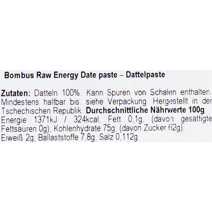 Bombus Raw Energy Dattel Paste